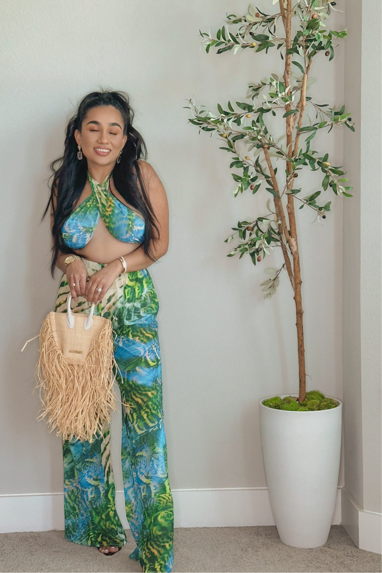 The perfect outfit for vacation brunch or rooftop party. #summerstyle

#LTKItBag #LTKTravel #LTKSummerSales