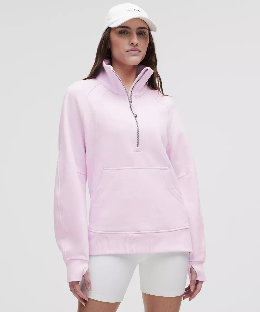 Scuba Oversized-Pullover mit Trichterkragen und halblangem Reißverschluss   Lang | lululemon DE