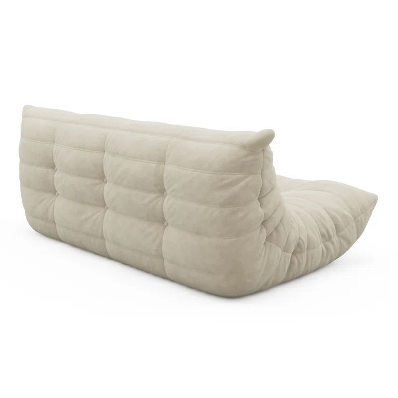 Blanchette Kail Microfiber/Microsuede Armless 3-Seat Togo Three Seater Sofa | Wayfair Professional