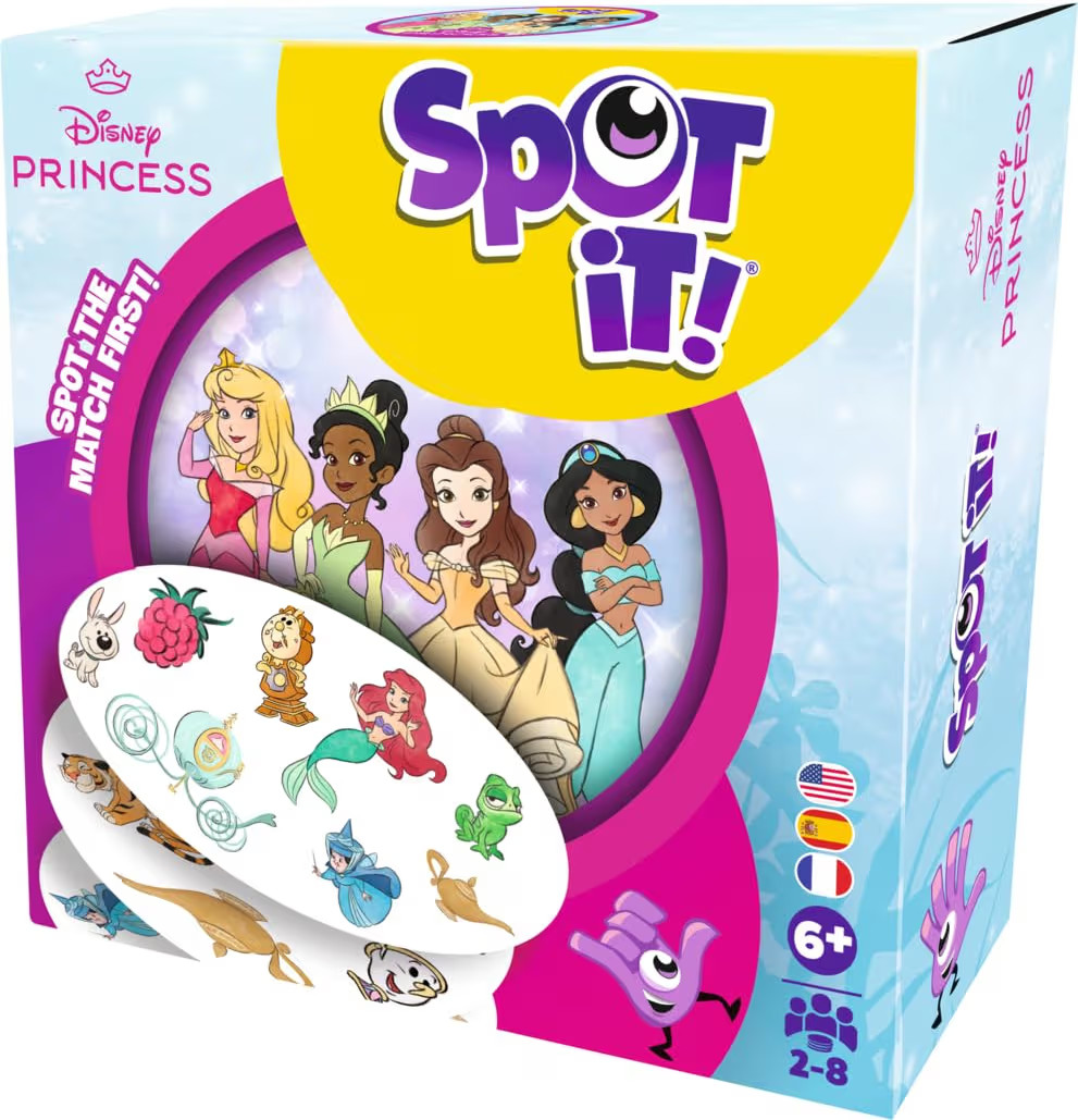 Asmodee Spot It! Disney Princess Card Game (2024 Refresh) - Eco-Sleeve Edition, 5-in-1 Visual Per... | Amazon (US)