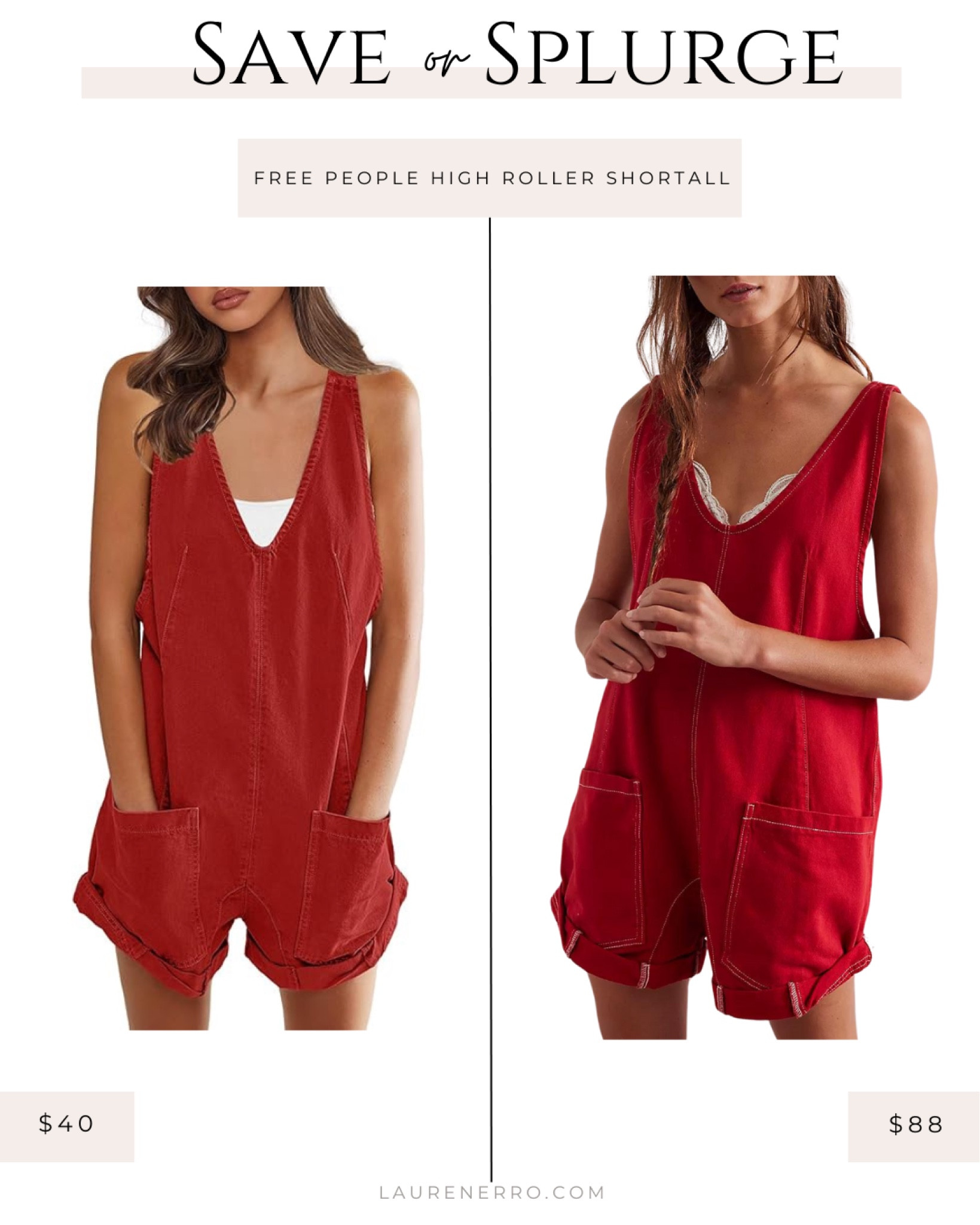 Save or splurge on this Free People high roller shortall lookalike on Amazon!
.
.
.
Free People dupe, dupes, alternative, jumper, jumpsuit, romper, denim, red denim

#LTKFindsUnder50 #LTKMidsize #LTKStyleTip