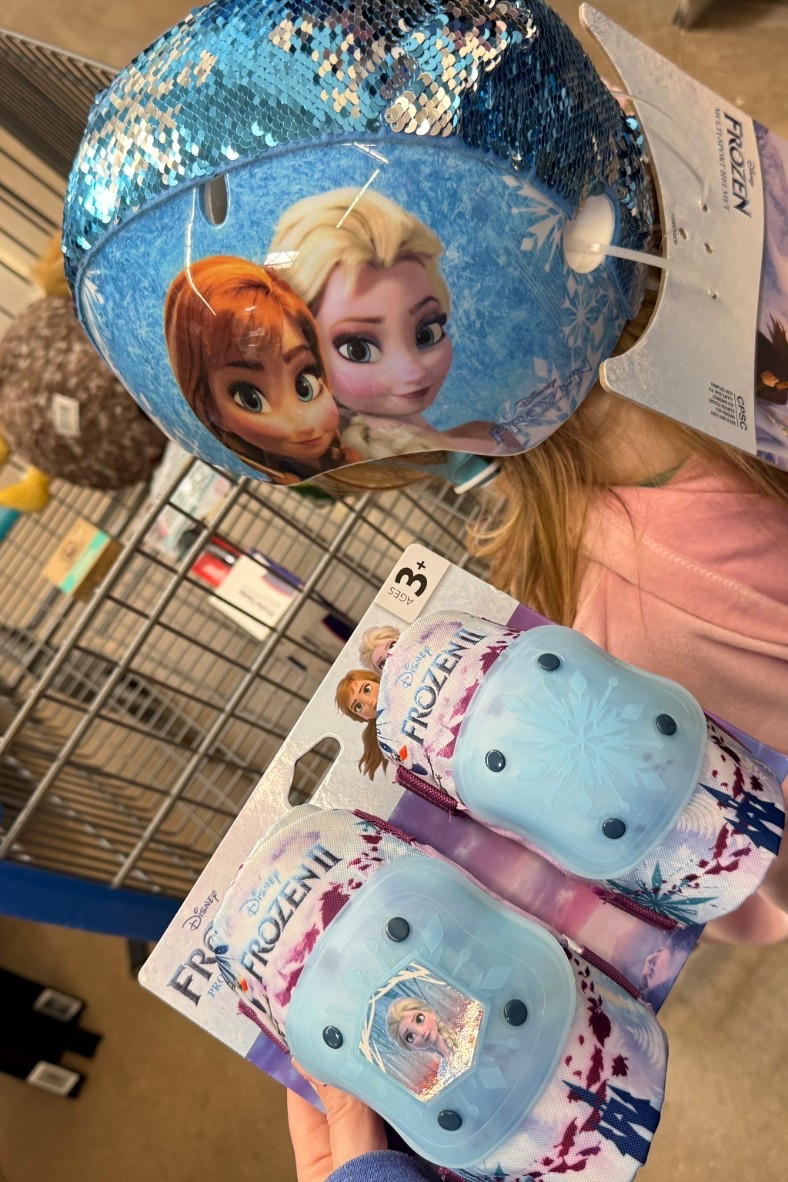 Frozen bike helmet and elbow pads! Great birthday gift for new bike riders and perfect for spring / summer. 

#LTKmomlife #LTKKids