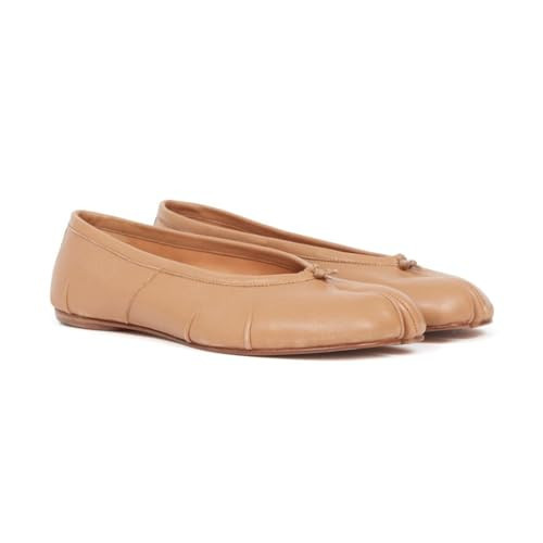 VBDB Tabi - Women's ballet flats, elegant casual shoes, with open toe, wide and lightweight Japanese flats, Apricot, 26.0 cm | Amazon (UK)