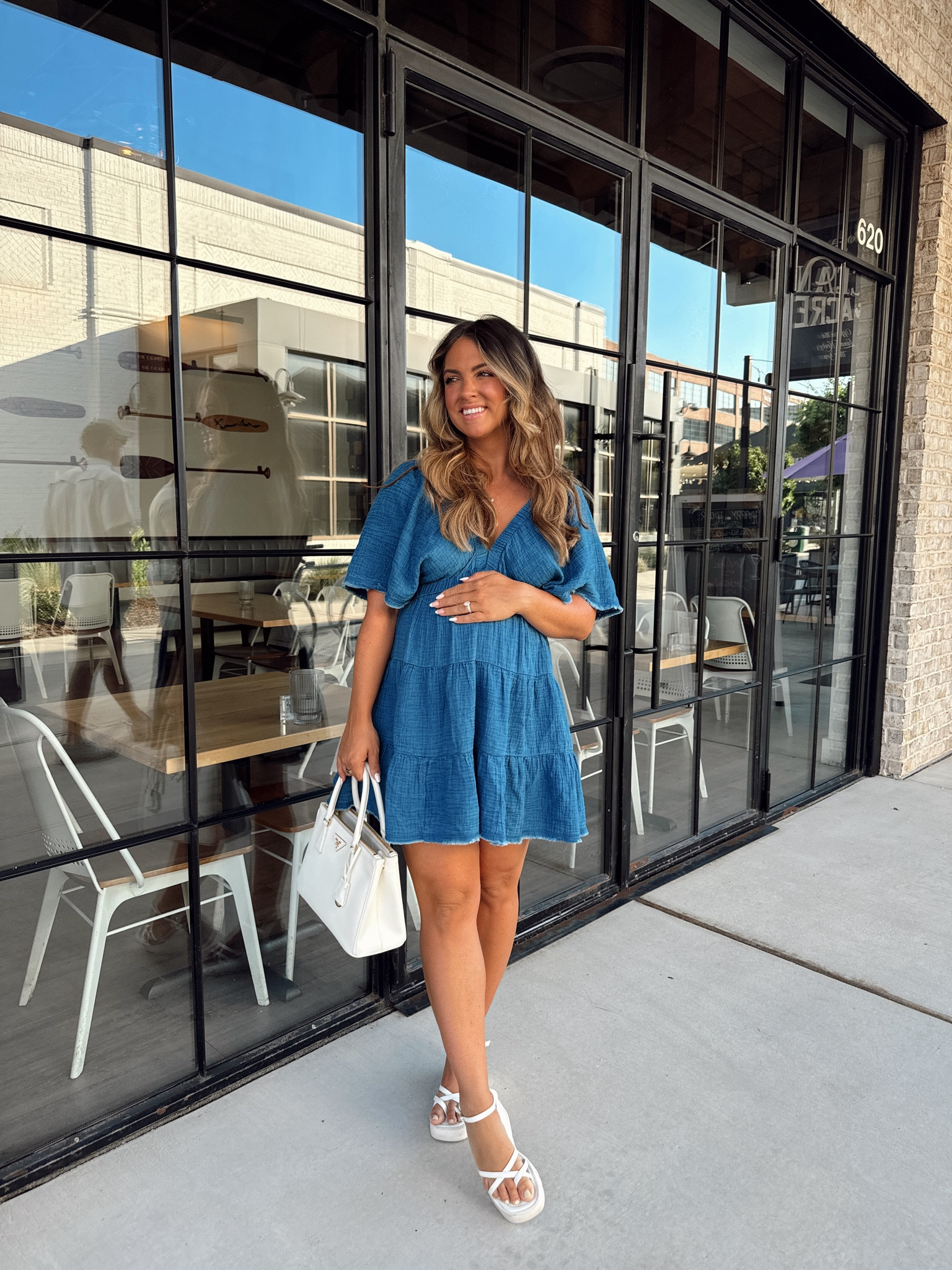 Aerie dress in size small! Bump friendly and open in the back!