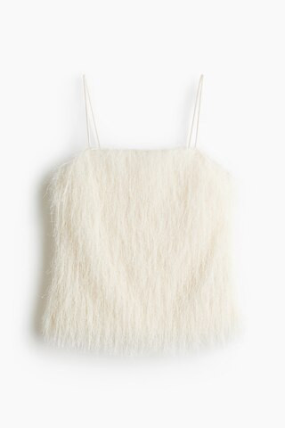 H & M - Fringed Strappy Top - White | H&M (US + CA)