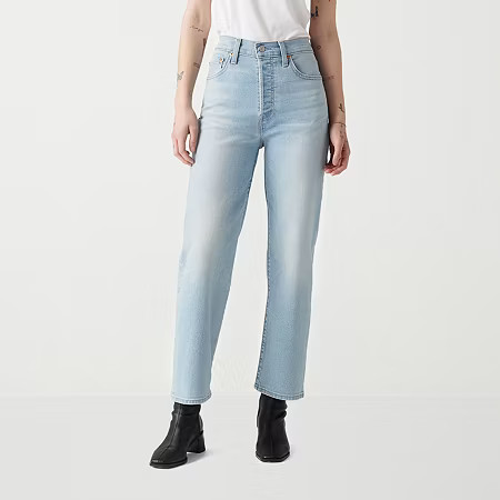 Levi's Women's High Rise Ribcage Straight Ankle Jeans, 27, Blue | JCPenney