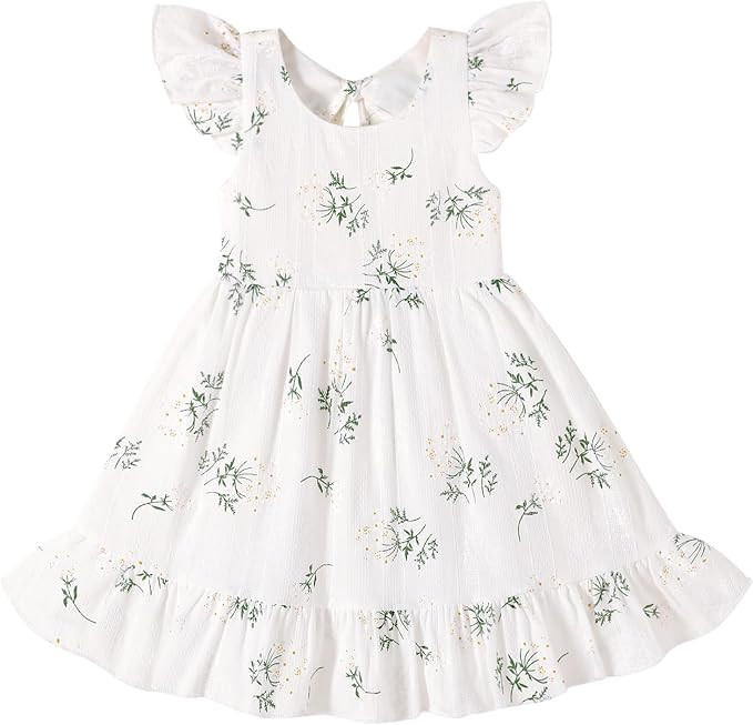 Toddler Girl Summer Dress Outfits Backless Bow Family Photo Sundress Dresses Clothes for Baby Gir... | Amazon (US)