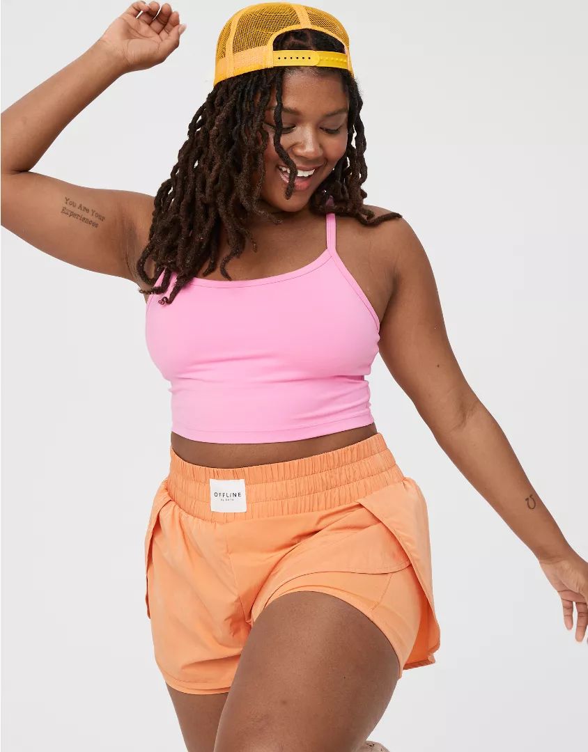 OFFLINE By Aerie The Hugger Longline Racerback Sports Bra | American Eagle Outfitters (US & CA)