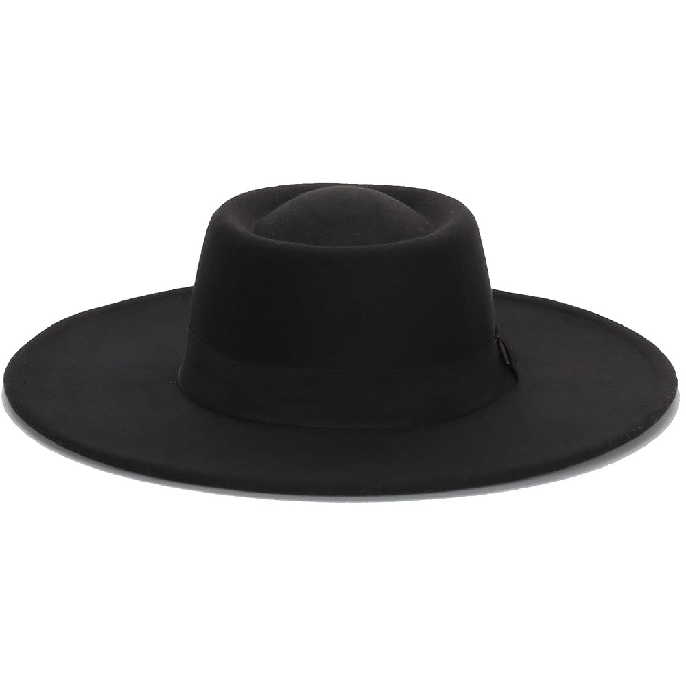 Women Fashion Felt Church Hats Classic British Style 9.5CM Wide Brim Top Fedora Hat Wedding Dress... | Amazon (US)