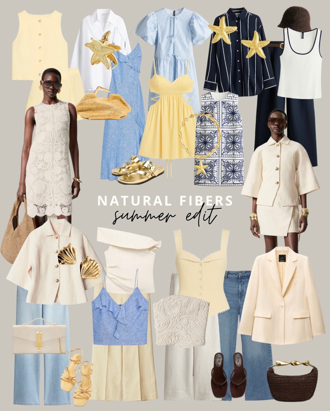 ☀️ Natural fibers only 💛 a lot of people have been asking me for this! I selected items that are linen, cotton, lyocell or modal blends and stayed away from polyester 🫶🏼✨ Hope you like it

From sculptural tops to pleated skirts, oversized blazers, and striped shirts—this is your sign to elevate your closet with textures and tones that feel like quiet luxury 🤍🌿

🛍️ Like this post to save it to your favourite folder and come back later to shop 🐚

Keywords: linen set, summer outfit, neutral capsule, raffia bag, crochet dress, vacation style, resort wear, golden sandals, coastal chic, summer essentials, pleated skirt, oversized blazer, straw bag, corset top, sculptural top, striped shirt, summer blazer, quiet luxury, natural neutrals, beach outfit

#LTKStyleTip #LTKSeasonal #LTKSummerEdit