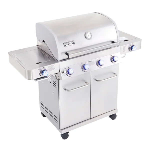 Monument Grills 4-Burner Liquid Propane 72000 BTU Grill Stainless with Side Sear Burners | Wayfair North America