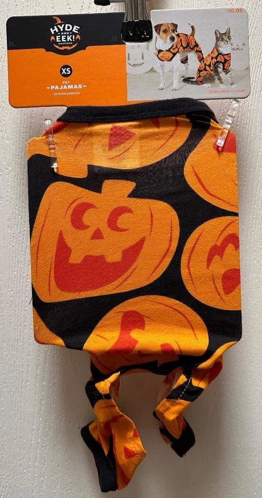 Halloween Jack-o-Lantern DOG CAT PAJAMAS  X-SMALL  Costume Orange + Black NWT  | eBay | eBay US