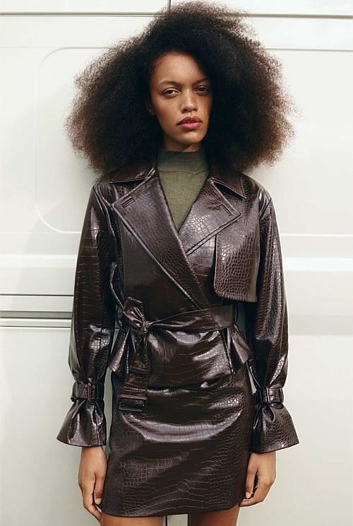 Croc-Embossed Trench | Country Road