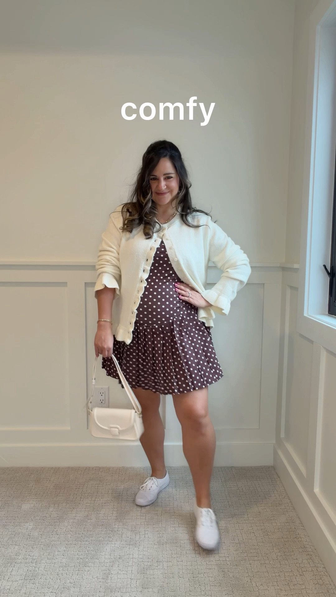 Are you team comfy, trendy, or classy? 💅🏻 
She hangs in your closet just waiting for a chilly day with a slight breeze to come along when you might grab her for a little warmth, but she’s never the main character, the one an entire outfit is planned around. She’s your cardigan! Oooooh but she is worth that main character energy! Whatever vibes you’re feeling that day, she can adjust to and accommodate. It’s her time to shine. Go on, how are you going to flex that cardigan style?! ⭐️

Athletic dress, dress with shorts, stretchy waistband trousers, cardigan outfit, spring outfit, bump style, comfy outfit 

#LTKPetite #LTKBump #LTKootd