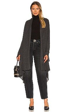 White + Warren Cashmere Travel Wrap Cardigan in Charcoal Heather from Revolve.com | Revolve Clothing (Global)