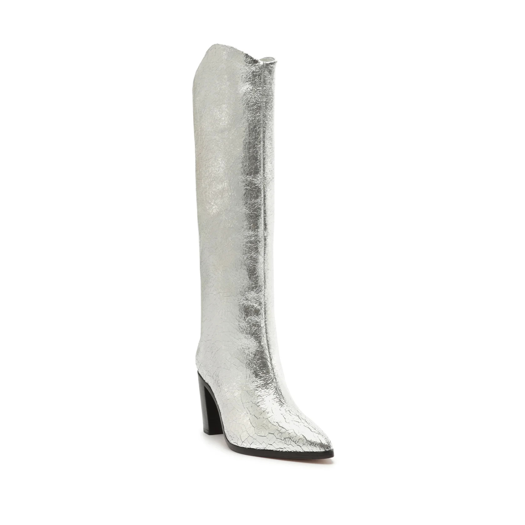 Maryana Block Crackled Leather Boot | Schutz Shoes (US)