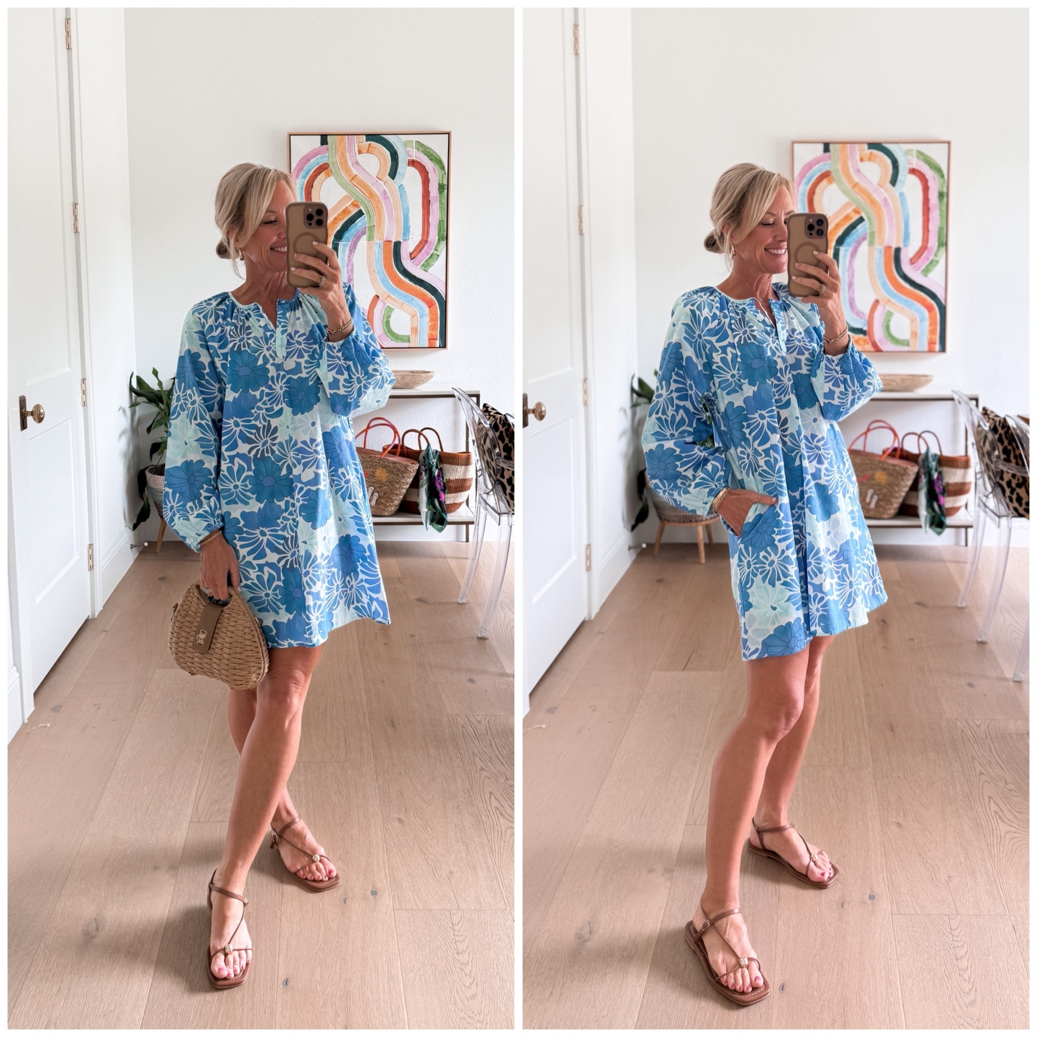 Obsessed with this blue floral tunic dress.
Dress: Small

#LTKSeasonal #LTKOver40 #LTKootd