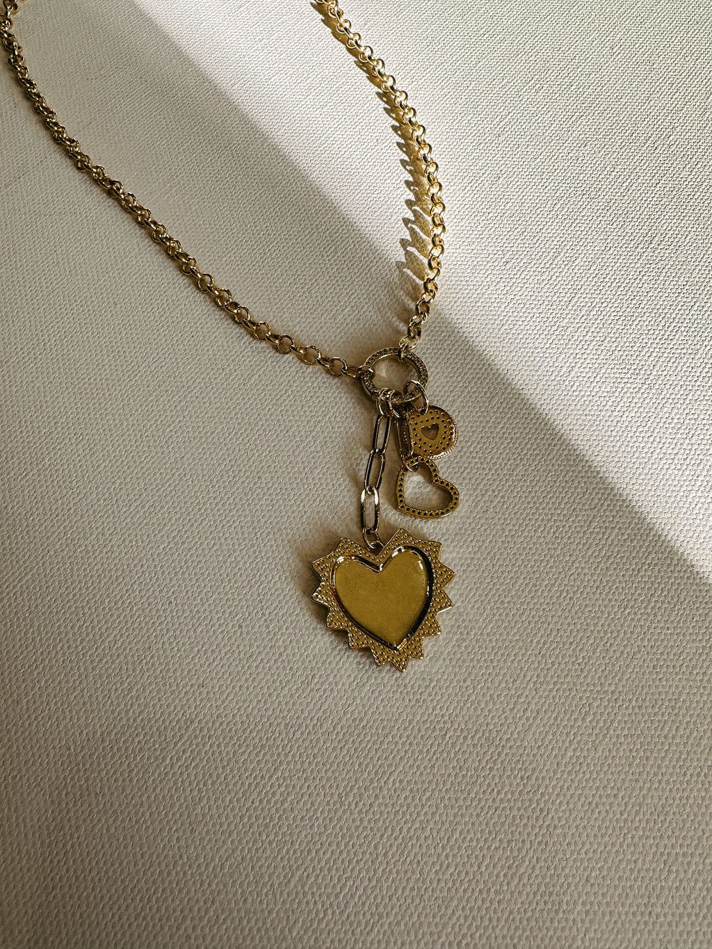 all love heart charm necklace | Etta+East