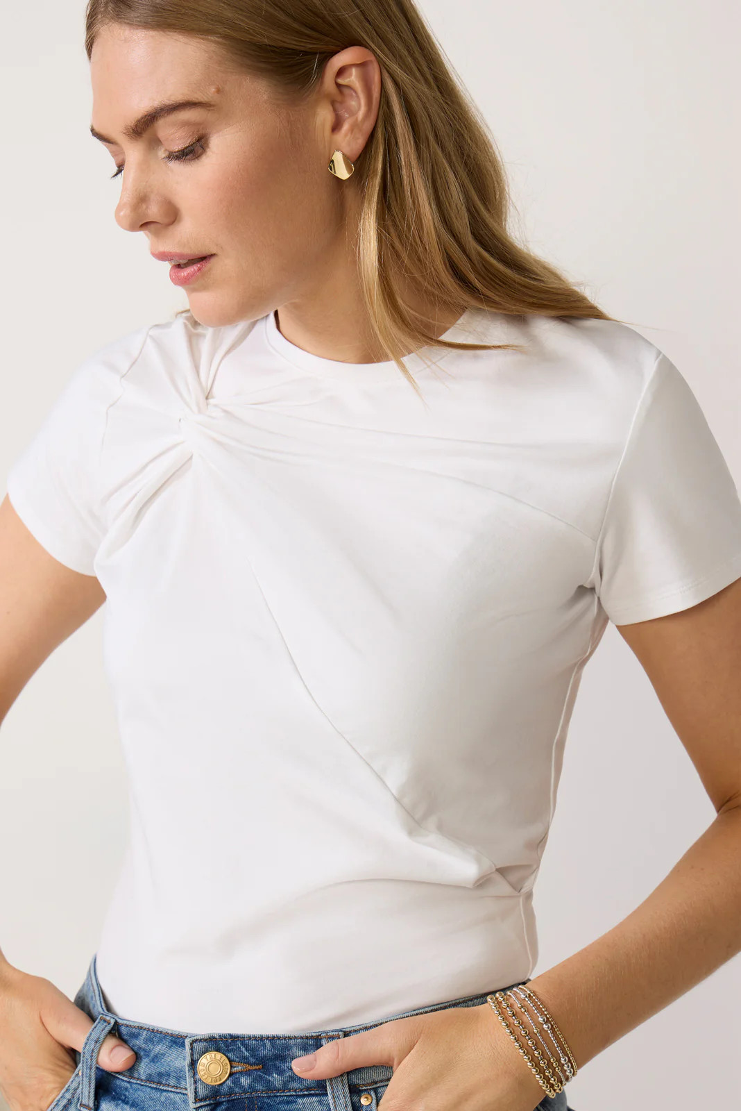 Super Stretch Twist Baby Tee | Evereve