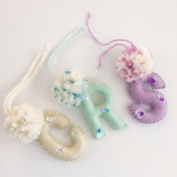 Personalized Letter Ornaments, gift tags, gift basket tags, Easter basket tag, name tags, customi... | Etsy (US)