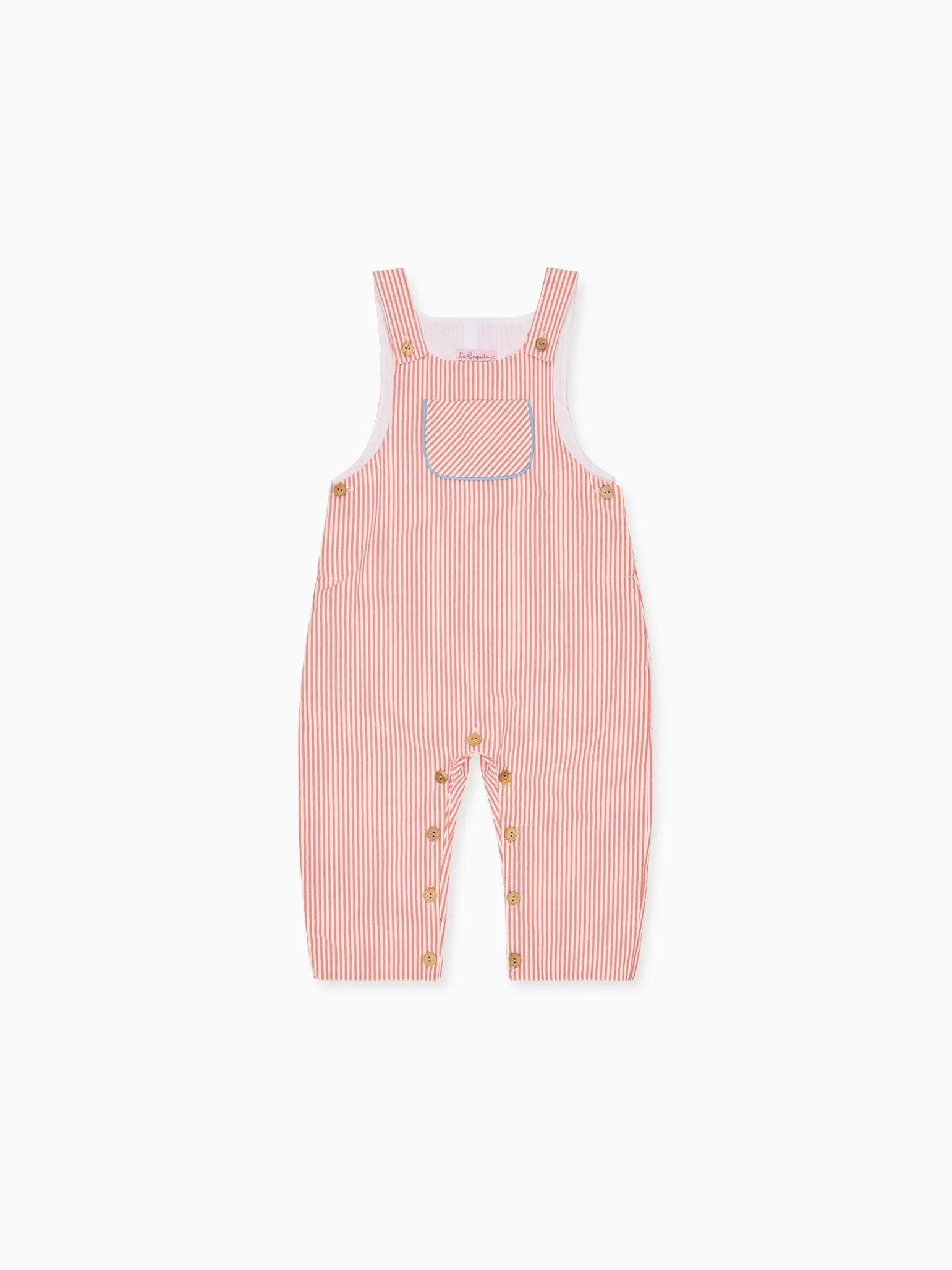 Red Stripe Coroza Baby Dungarees | La Coqueta UK | La Coqueta