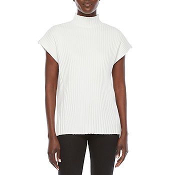 Liz Claiborne Womens Mock Neck Short Sleeve Pullover Sweater | JCPenney