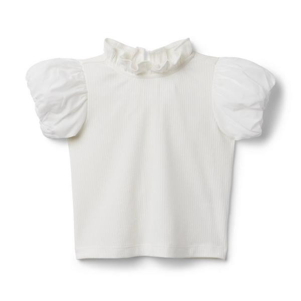 Ribbed Bubble Sleeve Top | Janie and Jack
