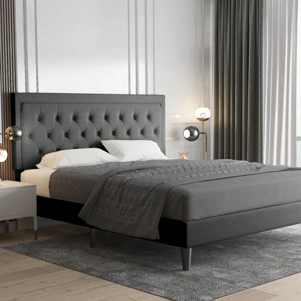Hegg Tufted Upholstered Low Profile Platform Bed | Wayfair North America