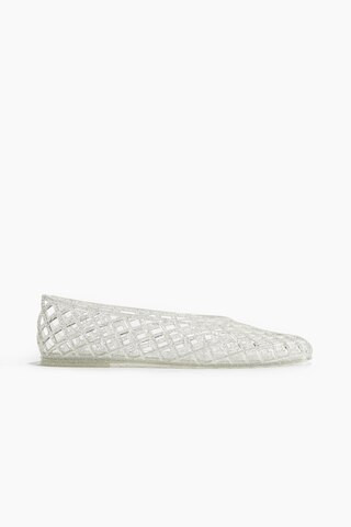H & M - Plastic mesh ballet flats - White | H&M (UK, MY, IN, SG, PH, TW, HK)