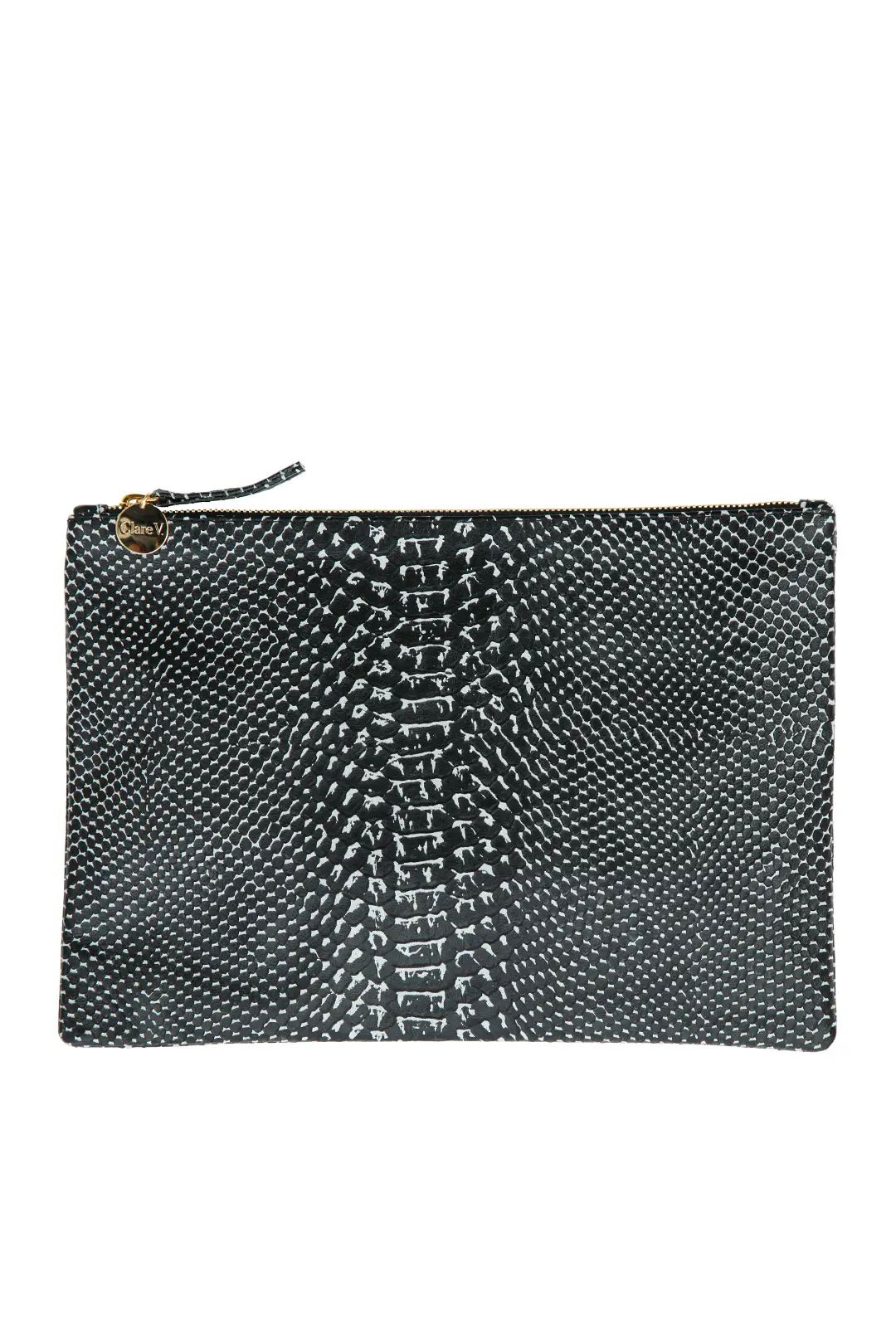 Clare V. Snake Flat Clutch | Rent The Runway
