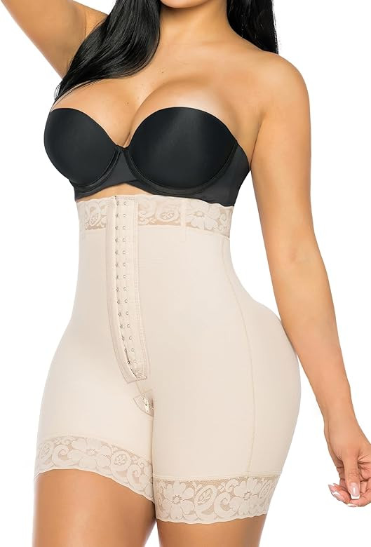 YIANNA Tummy Control Shapewear for Women Strapless Fajas Colombianas Body Shaper Shorts Butt Lift... | Amazon (US)