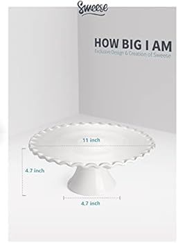 Sweese 710.101 11-Inch Porcelain Cake Stand, Round Dessert Stand, Cupcake Stand for Birthday Part... | Amazon (US)