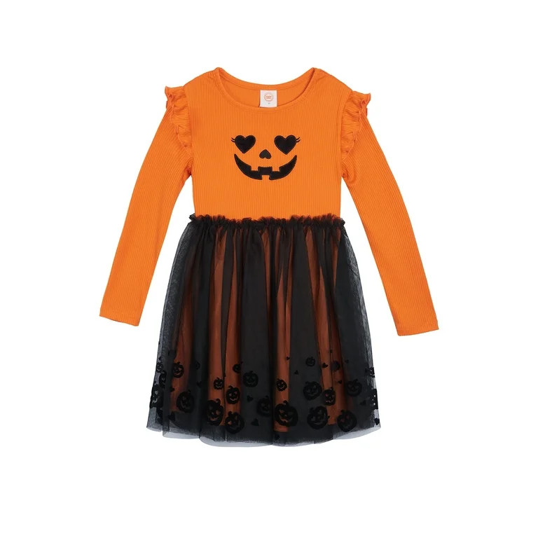 Wonder Nation Toddler Girl Halloween Tutu Dress, Sizes 2T-5T - Walmart.com | Walmart (US)