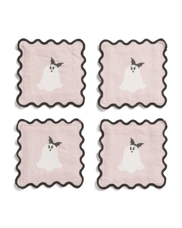 Set Of4 Pretty Ghost Coasters | TJ Maxx