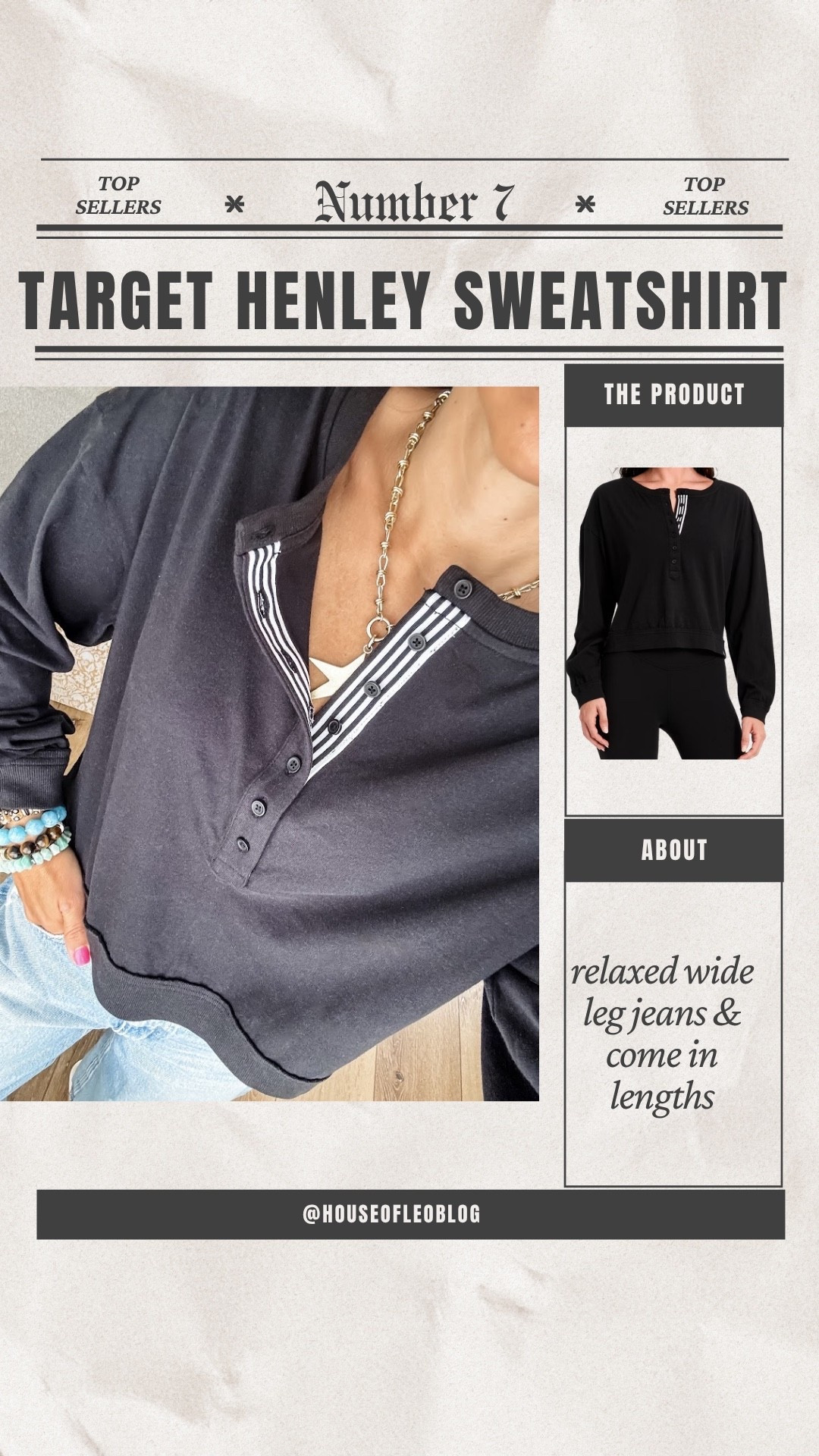 Small Henley sweatshirt. Target style.

#LTKOver40