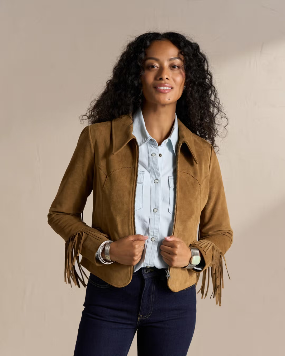 Women's Suede Fringe Jacket | Tecovas