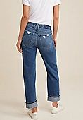 Goldie Blues™ Brooklyn Relaxed High Rise Ripped Straight Ankle Jean | Maurices