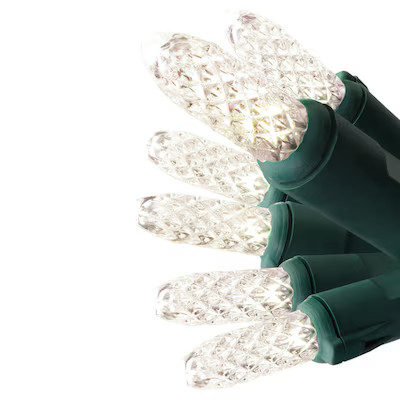 GE 150-count 49.6 Ft Energy Smart Warm White Mini LED Diamond Cut Christmas Lights | Lowe's
