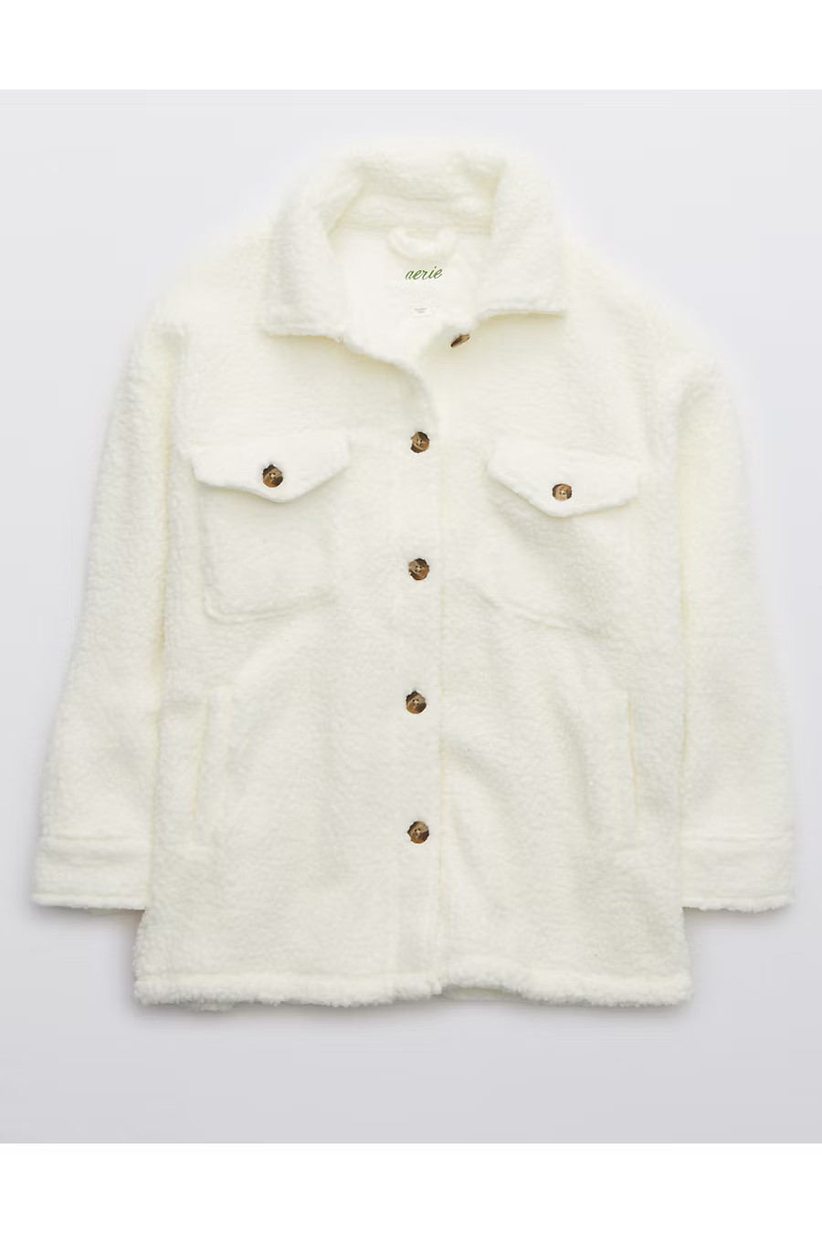 Aerie Dream Sherpa Shacket Women's Soft Muslin S | American Eagle Outfitters (US & CA)