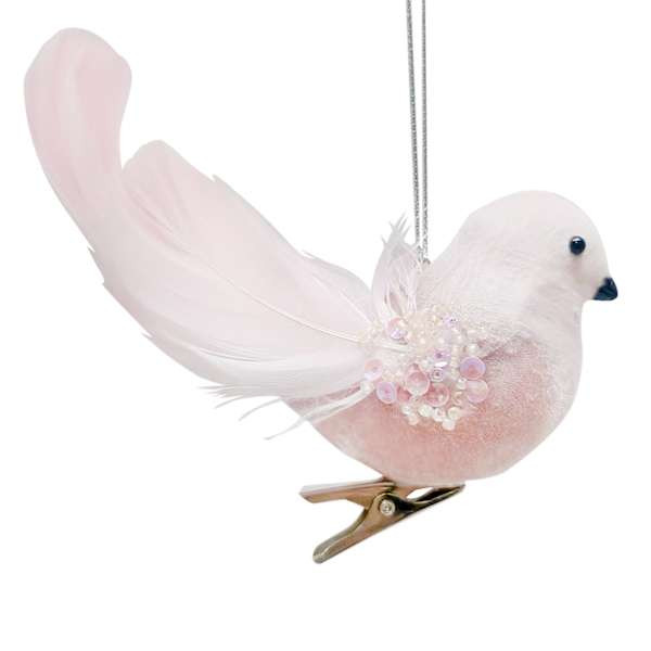 Feather Bird Clip Ornament, 2.5" | At Home