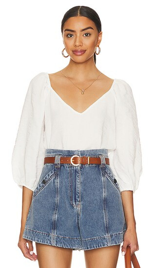 Stevie Top in Optic White | Revolve Clothing (Global)