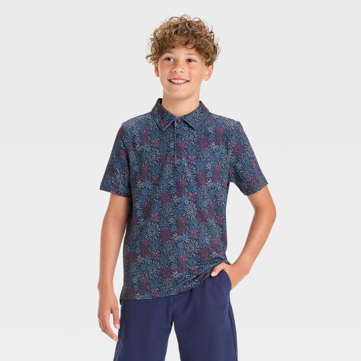 Boys' 4th of July Golf Polo Shirt - All In Motion™ | Target