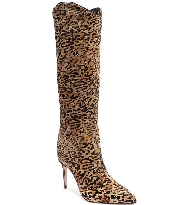 Maryana Wild Leopard Print Calf Hair Tall Boots | Dillard's