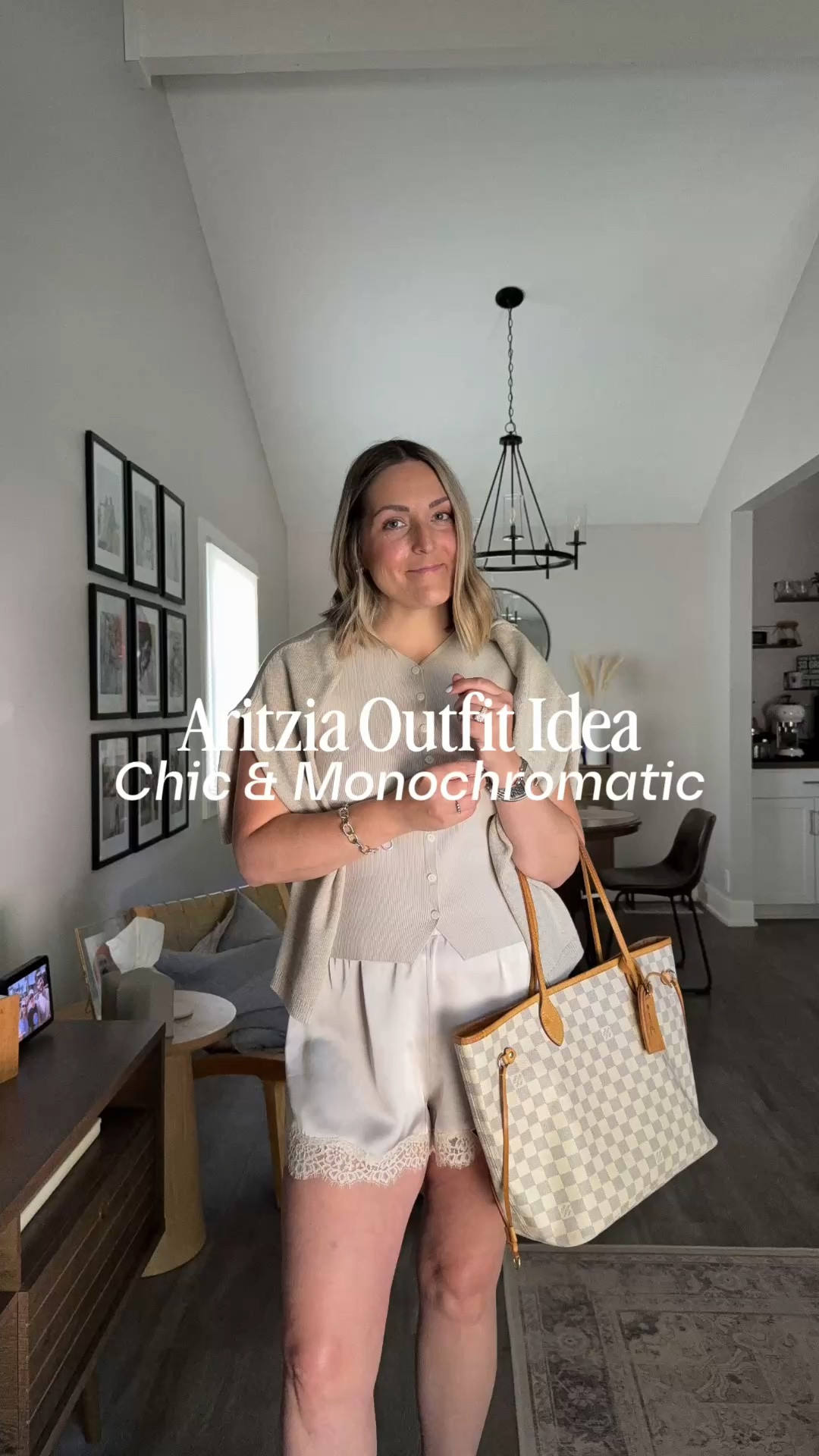 Love this chic monochromatic outfit from Aritzia!  

Summer outfit idea, cardigan, satin shorts, sweater vest, chic outfit, monochromatic outfit, neutral outfit, ballet flats @Aritzia

#LTKootd #LTKgrwm #LTKSaleAlert