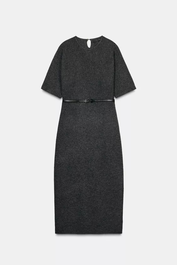 BELTED MIDI DRESS | Zara US