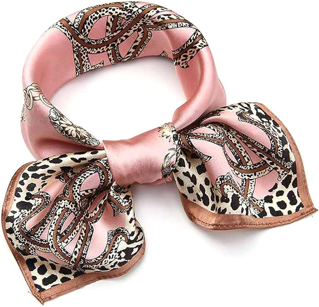 ANDANTINO 100% Mulberry Silk Scarf -21” Lightweight Square Neckerchief – Breathable Digital P... | Amazon (US)