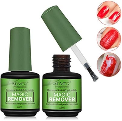2 Pack Magic Nail Polish Remover,Quick Professional Removes Soak-Off Nail Polish in 3 Minutes for... | Amazon (US)