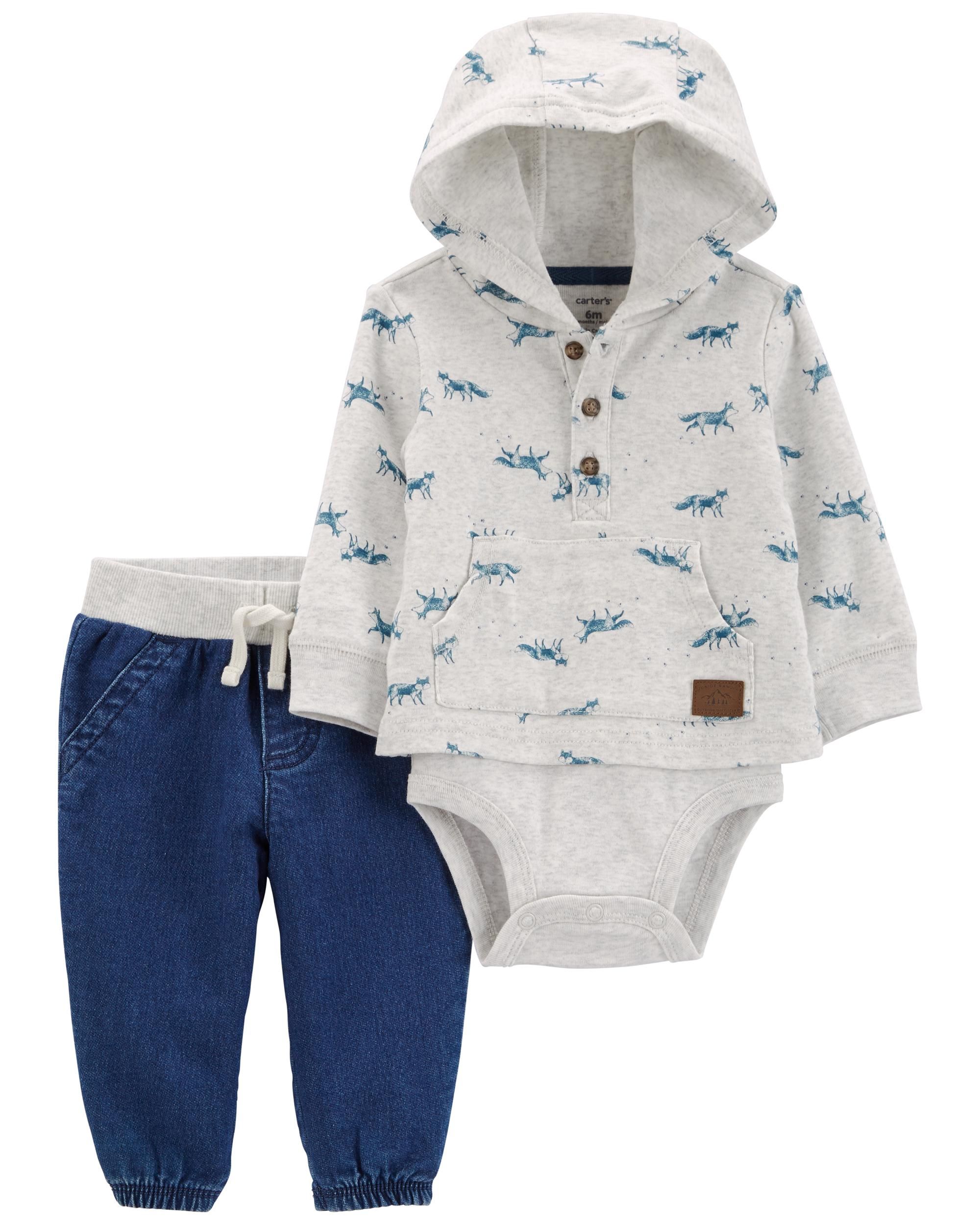 2-Piece Fox Hooded Tee & Pant Set | Carter's