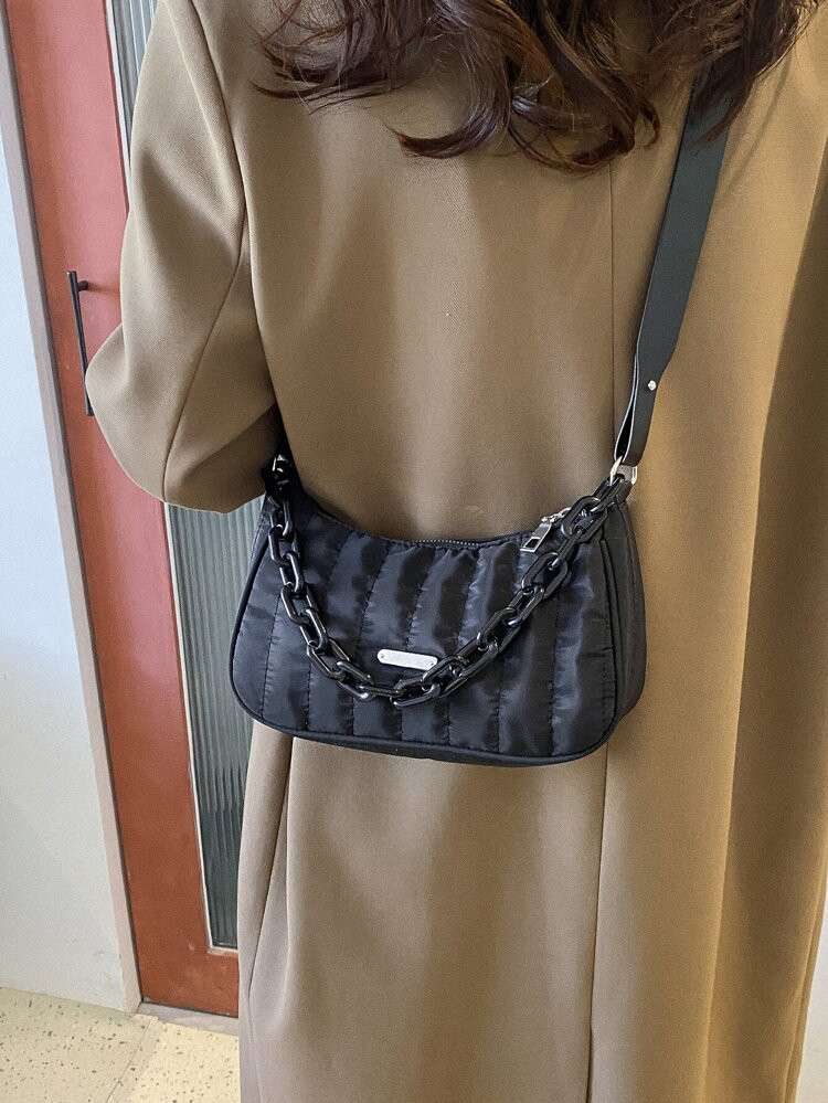 Chain Decor Hobo Bag | SHEIN