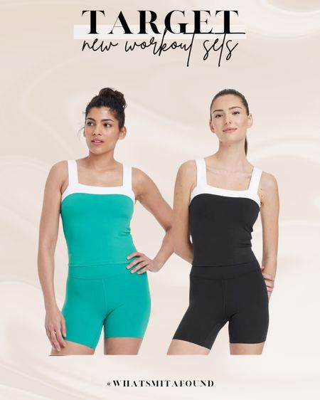 New workout sets from Target! Color block workout set, color block set, color block active set, matching set, matching workout set, two piece set, two piece workout set, trendy workout set, trendy two piece set, trendy matching set, black workout set, green workout set, summer workout set, affordable workout set, cute workout set, bike shorts, black bike shorts, green bike shorts, black workout tank, green workout tank, color block workout tank, color block tank 

#LTKActive #LTKFitness #LTKFindsUnder50